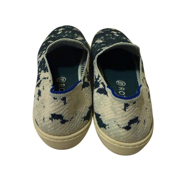 Rothy's Blue and White Artistic Loafers Rothys Sea Green Shibori Sneakers Shoes - Picture 4 of 11